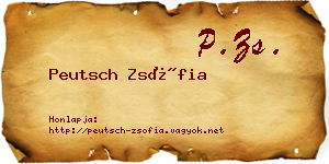 Peutsch Zsófia névjegykártya